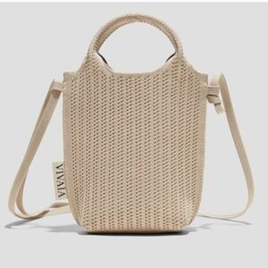NWT Vivaia | The Zahara Mini Crossbody Recycled Bottles Adjustable Tan